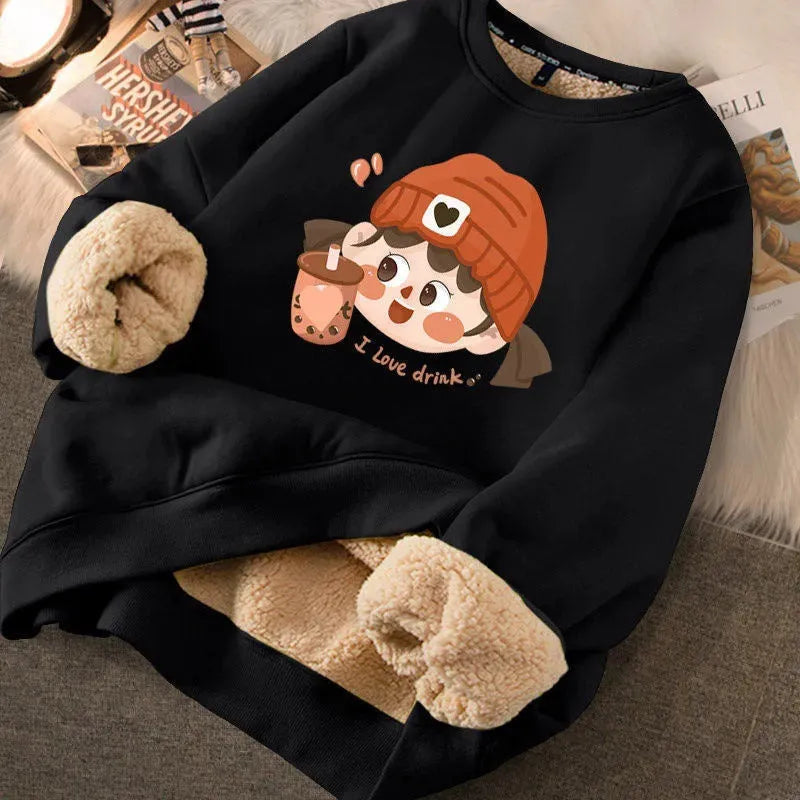 Fashion Thickened Printed Sweater For Women - Bellarte Enchanté Fashion Thickened Printed Sweater For Women